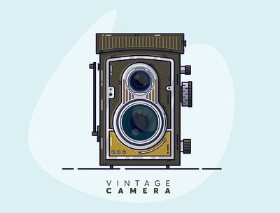 Vintage Camera camera camera app concept design flatdesign icon illustration photography vector vector art vintage