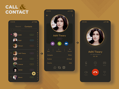 Contact & Call UI Design