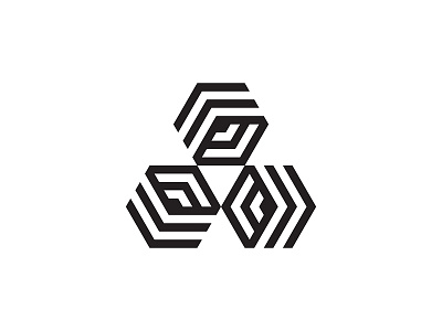 Cubeangel abstract cube geometric geometricshape lines logo mark mdc miladrezaee triangel