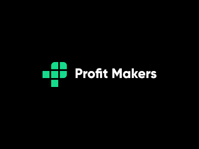 Profit Makers cryptocurrency financial lettermark mark mdc miladrezaee minimal modern p p monogram plus profit stock