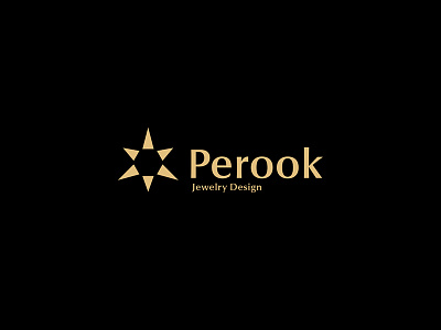 Perook Jewelry brand identity design gem jewel jewelry logo logo design minimal shine