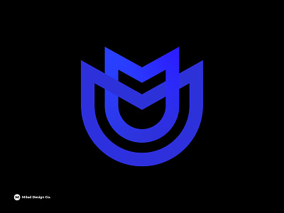 U + M branding design flower logo logodesign logodesigner m mark mdc miladrezaee minimal symbol u