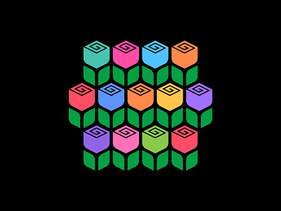 Cubic Rose cube cubicrose design flower logo logodesign mark mdc miladrezaee minimal rose symbol tutorial