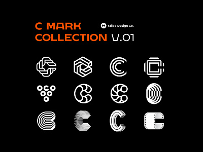 C Mark Collection on Behance c design lettermark logo logodesign mark mdc miladrezaee monogram symbol