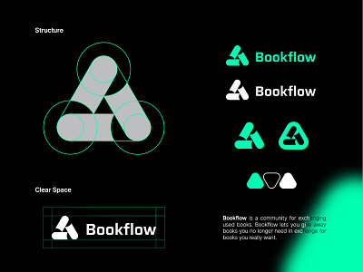 Bookflow book bookflow brandidentity branding cycle design logo logodesign mark miladrezaee minimal symbol
