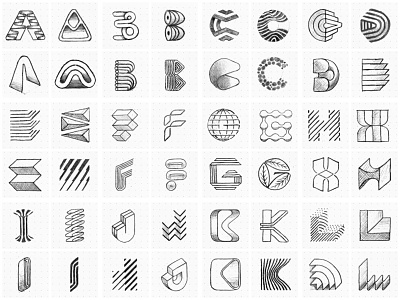 12/36 Part 1 36daysoftype 36daysoftype alphabet creative design geometric letter letterdesign lettering logo logodesign mark minimal sketch