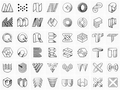 12/36 Part 2 36daysoftype 36days 36daysoftype alphabet english geometric letter letterdesign lettering lettermark logo logodesign monogram