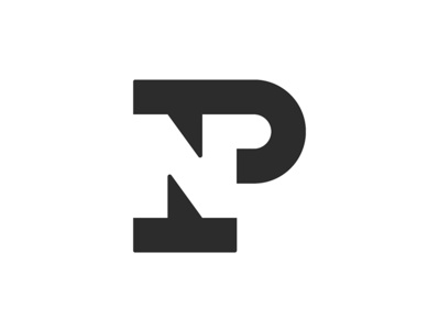 N P Negative Space letter lettering logo monogram n negative space np p