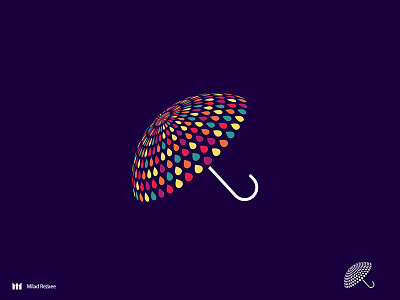Rain Umbrella colorrain logo logodesign miladrezaee rain umbrella umbrellalogo