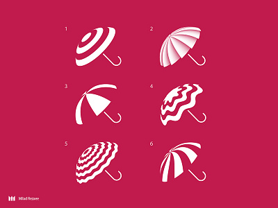 Umbrellas logo logodesign negativespace rain umbrella umbrellalogo