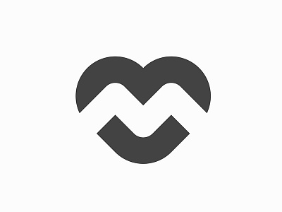 M + Heart 🖤 branding heart heart logo icon logodesign logoinspiration m mark miladrezaee mlogo symbol