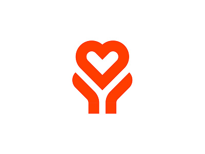 Heart / Hand art branding charity graphic hand heart logo logodesign love