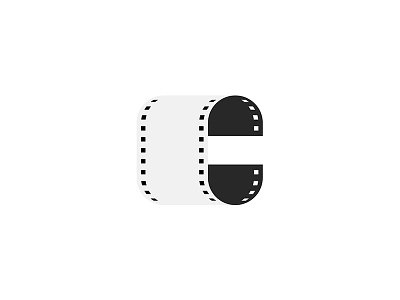 C / Cinema / Film Strip brand film graphic logo logodesign movie negative space strip tape