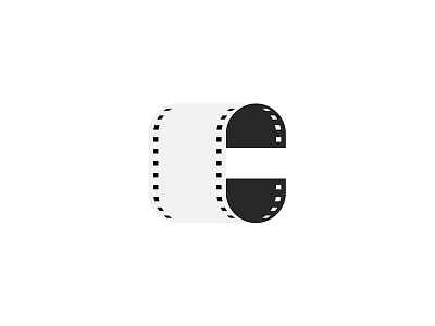 C / Cinema / Film Strip brand film graphic logo logodesign movie negative space strip tape