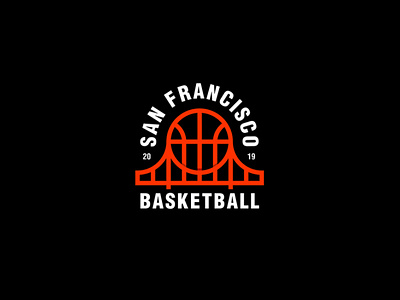 San Francisco basketball america basketball brand branding design goldengate graphic logo logodesign logoinspiration miladrezaee sanfrancisco usa