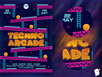 Techno Arcade New 5 Flyer Template