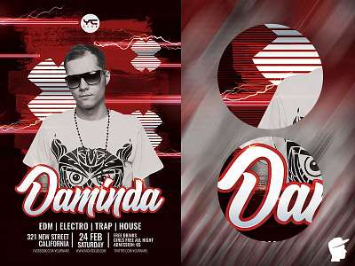 Electro Dj Poster 8 Flyer Template