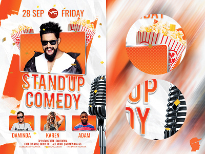 Stand Up Comedy Flyer Template