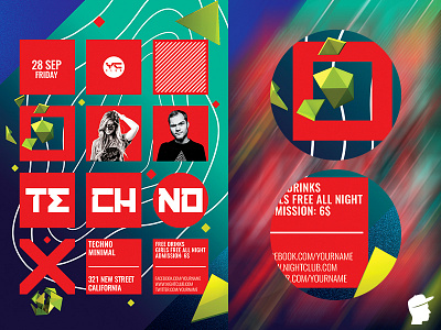 Techno 2018 Flyer Template