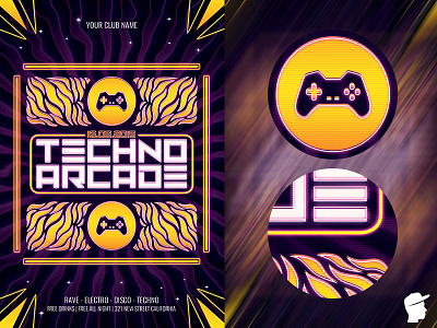 Techno Arcade New 3 Flyer Template