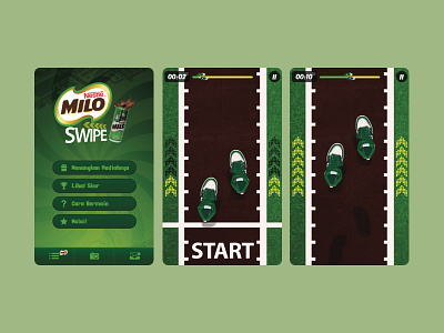 Nestle - Milo Swipe app design game game app illustration ui vector