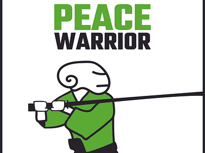 Peace Warrior design flat illustration typography vector