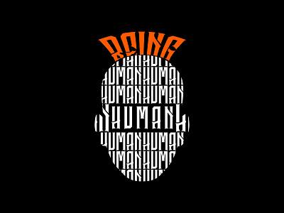 Being Human design flat identity illustration illustrator lettering logo minimal type typography vector