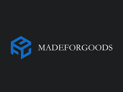 madeforgoods logo concept logo