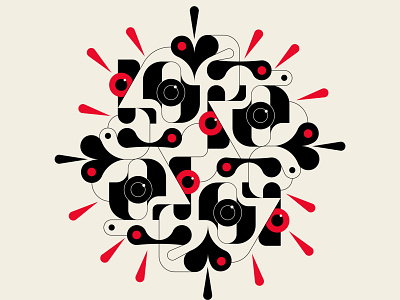 #WashYourFuckingHands abstract design black coronavirus geometric germs illustration modernism red trufcreative typography vector virus