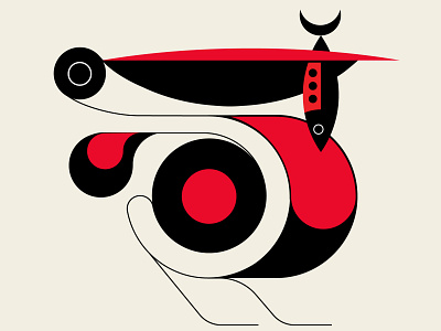 Pelicanto abstract design birds black design geometric illustration pelican red typography vector