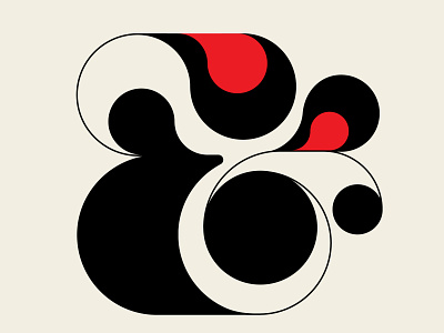 & curves for days... ampersand black handlettering illustration lettering logo red type typography typography design