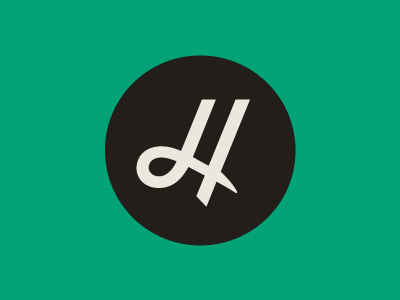 Hughes monogram green h identity monogram script
