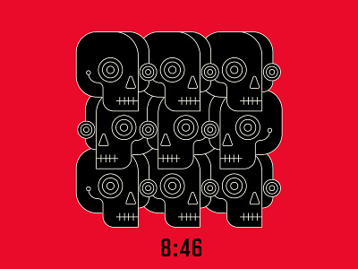 8:46 846 black blacklivesmatter design geometric illustration red skulls vector