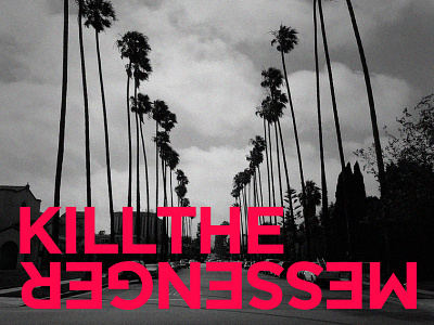 Kill The Messenger 1 black white identity logotype red