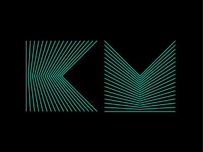 KM monogram green identity mark monogram