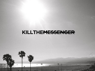 Kill the Messenger idea 3 black white identity logotype