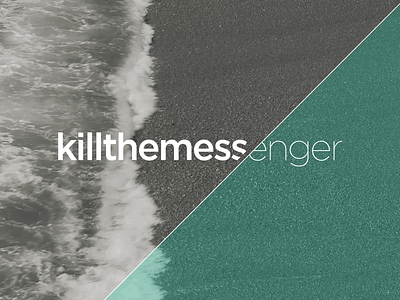 killthemess/enger home page aqua diagonal identity video web design