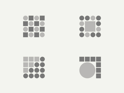 Echo System refined circles icons identity squares
