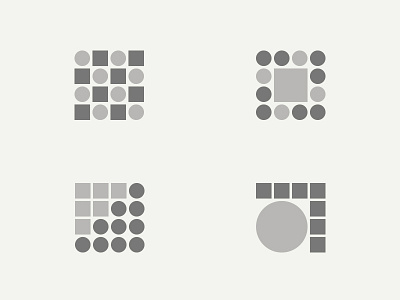 Echo System refined circles icons identity squares