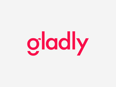 Gladly Logo 2 identity logotype red tech