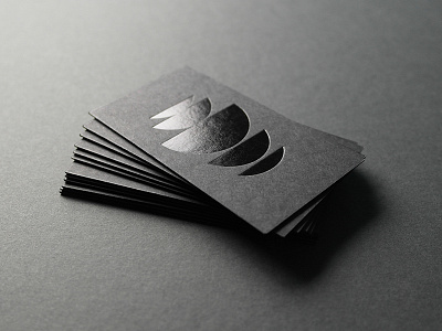Demarest Cards black black foil business cards identity mark