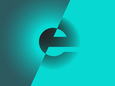 eclipse treatment cyan e gradient identity logo