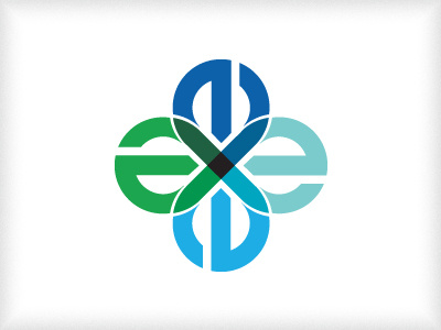 evolvinx mark blue branding green logo technology