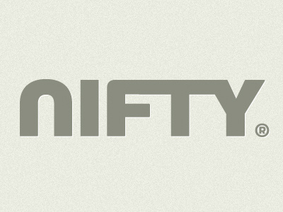 Nifty Sporty beige branding logo logotype music type