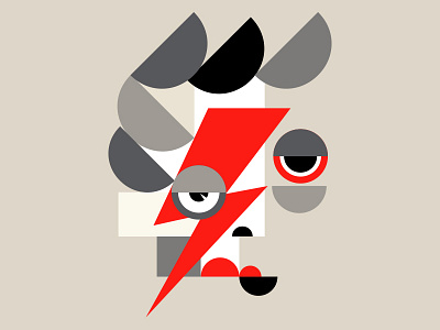 SLEEPING MASK (4 of 12) art circles david bowie design faces geometric graphic grey illustration patterns red shapes