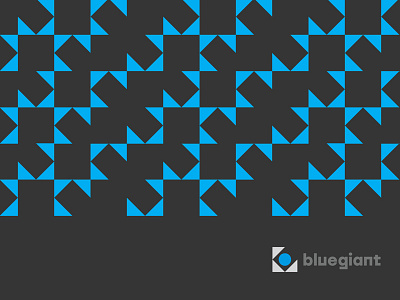 Bluegiant Pattern cyan dark geometric pattern triangles visual identity