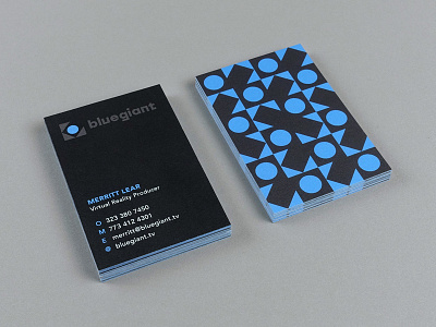 Bluegiant Biz Cards black business cards geometric identity moo pattern print