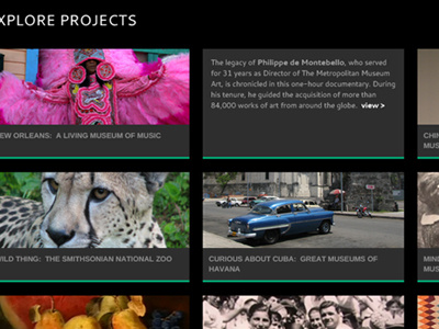 Image Wall black navigation website design