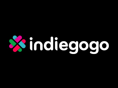 indiegogo logo black brand identity logo multi colored