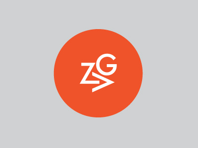 ZAG circle identity letterforms orange type